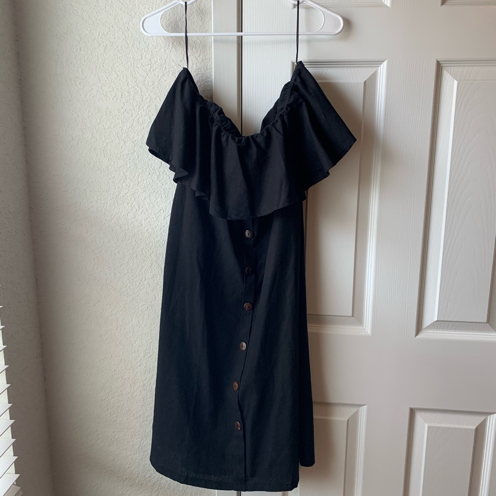 Black midi dress
